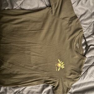 Goodfellow & Co Olive T-Shirt with Yellow Graphic
